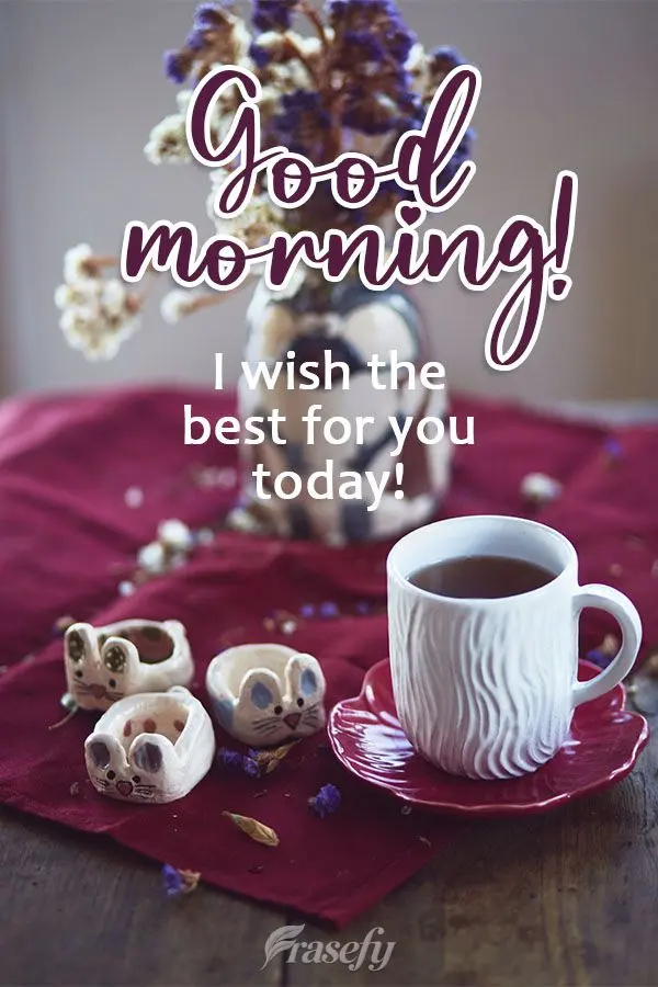 I wish the best for you today! Good morning!