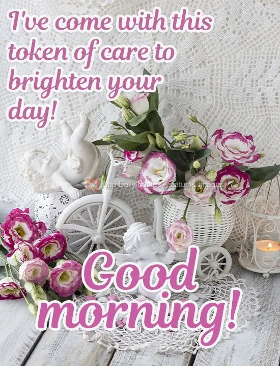 I've come with this token of affection to brighten your day!  Good morning! 
