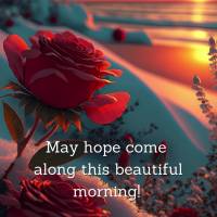 May hope come along this beautiful morning! Giving us courage and keeping us warm and hopeful. Because those who trust in God will not lack horizons! Goo...