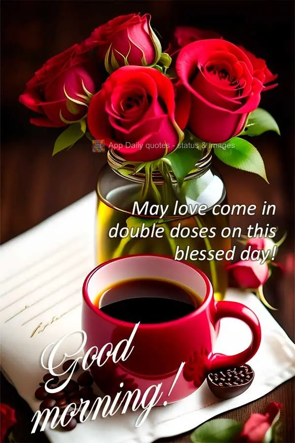 May love come in double doses on this blessed day! Good morning!