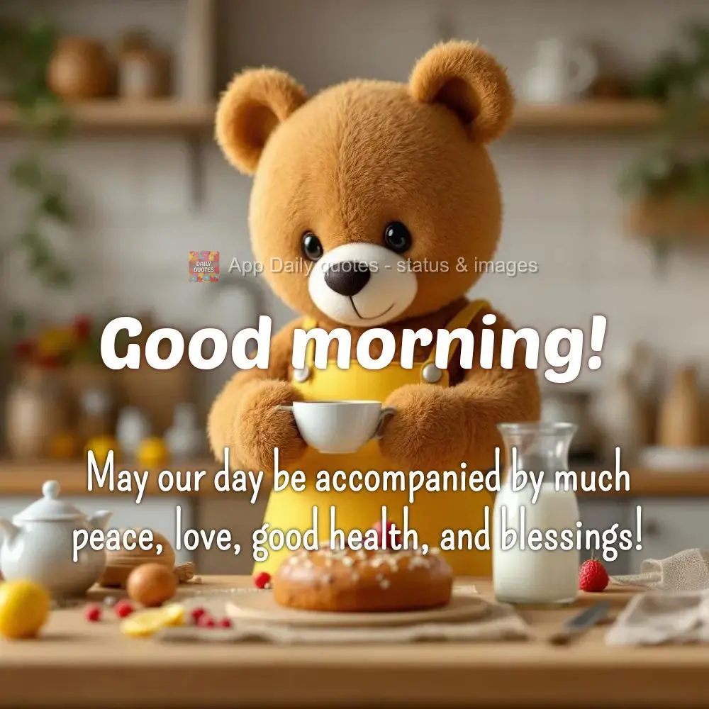May our day be accompanied by much peace, love, good health, and blessings! Good morning!