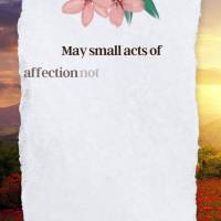 May small acts of affection not go unnoticed, may we not lack mutual love nor hugs full of affection, and may we be blessed with good company and a happy...