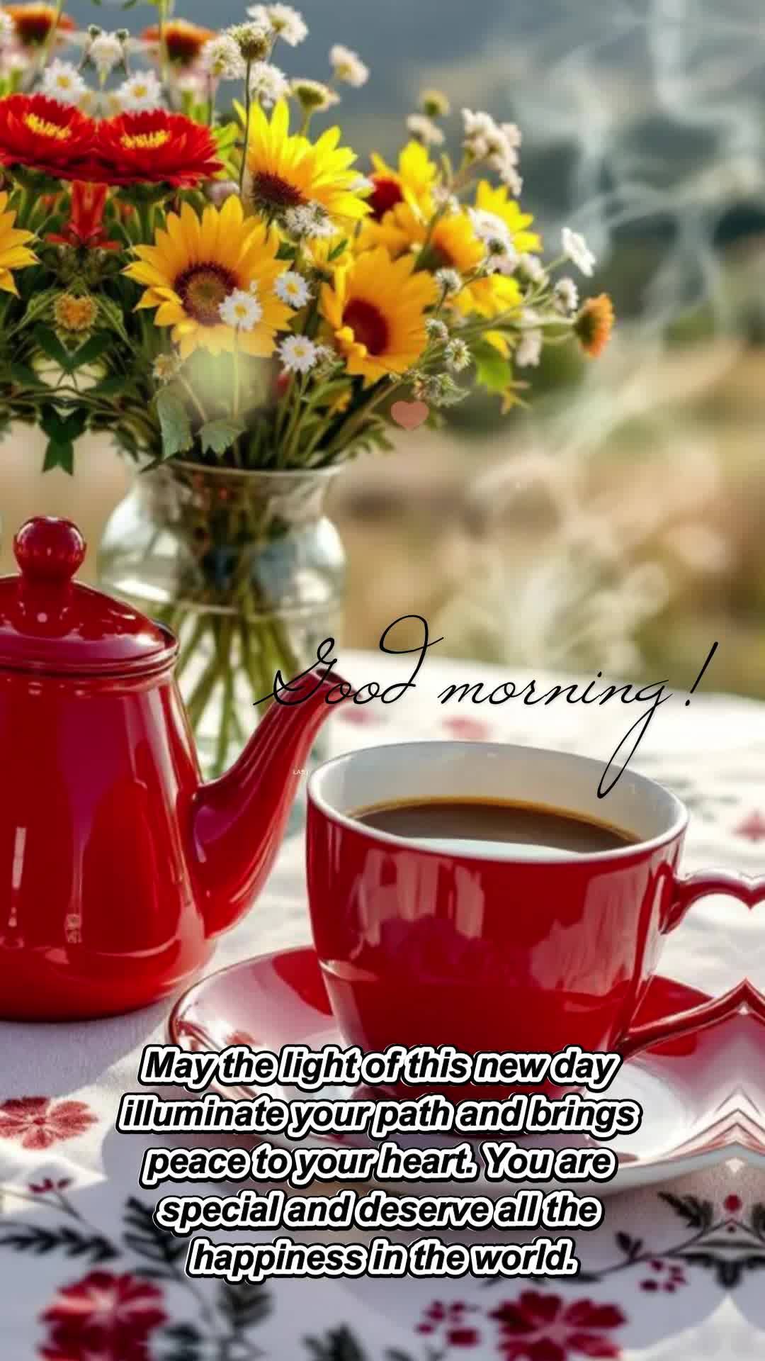 May the light of this new day illuminate your path and brings peace to your heart. You are special and deserve all the happiness in the world. Good morni...