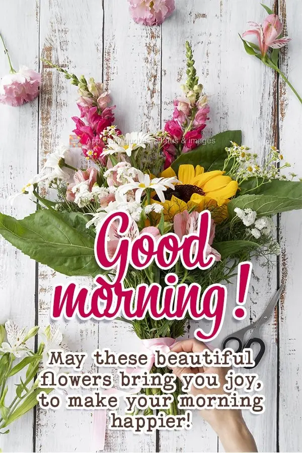May these beautiful flowers bring you joy and make your morning happier! Good morning!
