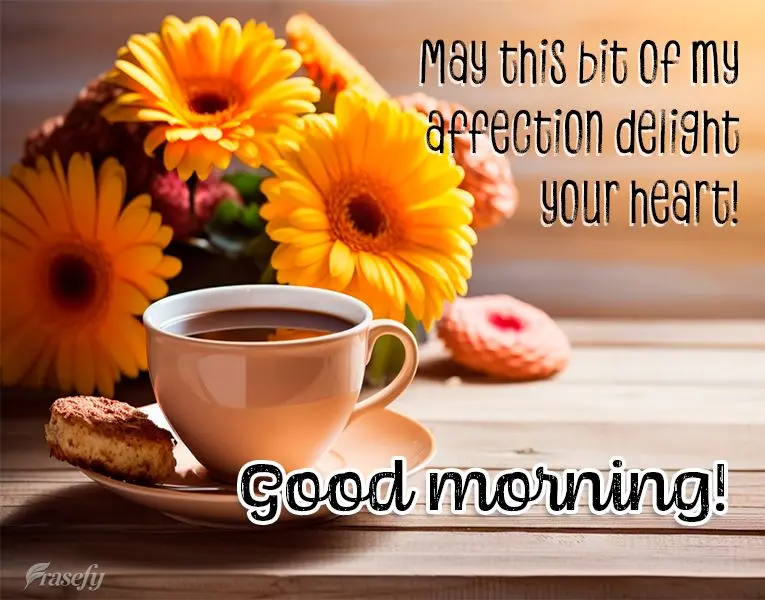 May this bit of my affection delight your heart! Good morning!
