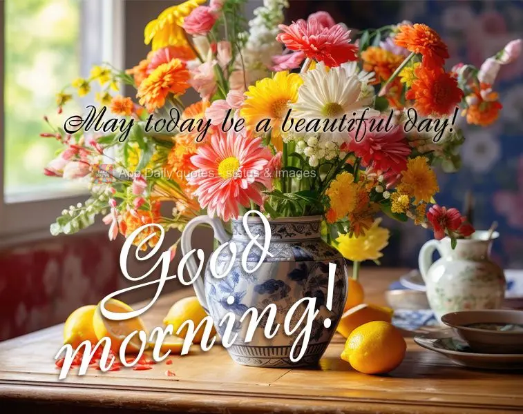 May today be a beautiful day! Good morning!