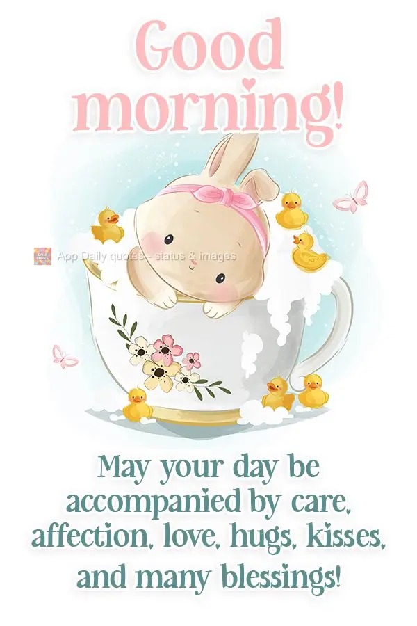 May your day be accompanied by care, affection, love, hugs, kisses, and many blessings!  Good morning! 