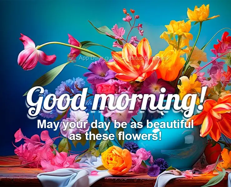 May your day be as beautiful as these flowers! Good morning!