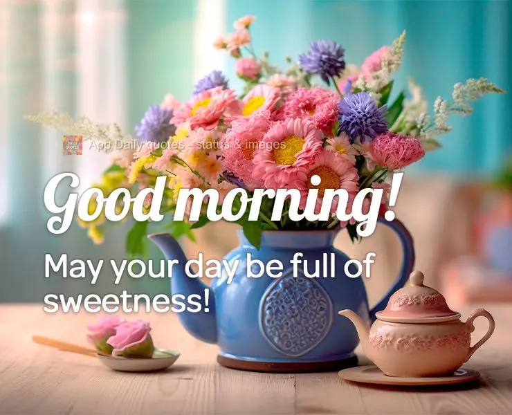 May your day be full of sweetness! Good morning!