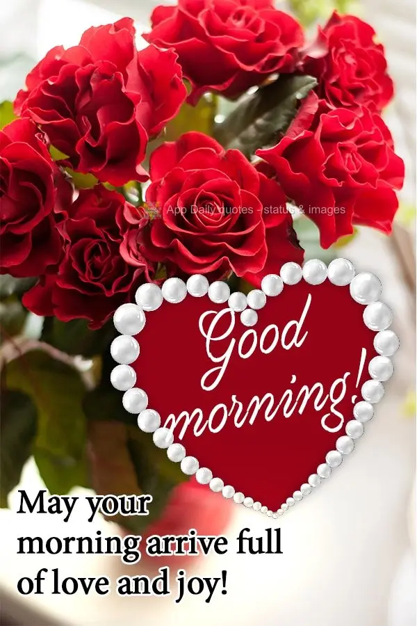 May your morning bring you lots of love and joy! Good morning!