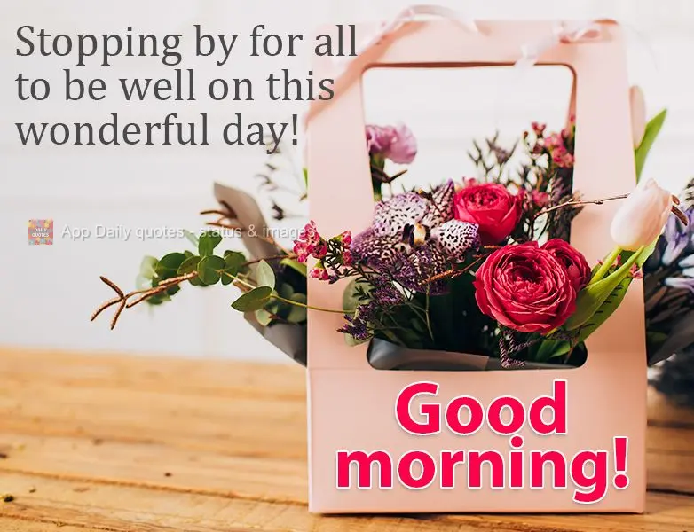 Stopping by for all to be well on this wonderful day!  Good morning! 