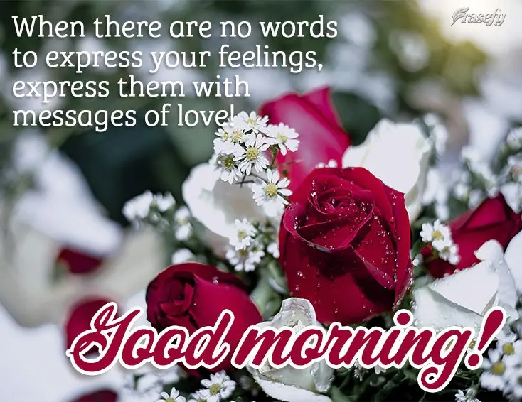 When there are no words to express your feelings, express them with messages of love! Good morning!