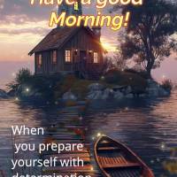 When you prepare yourself with determination, opportunities find their way to you. Have a good morning!
