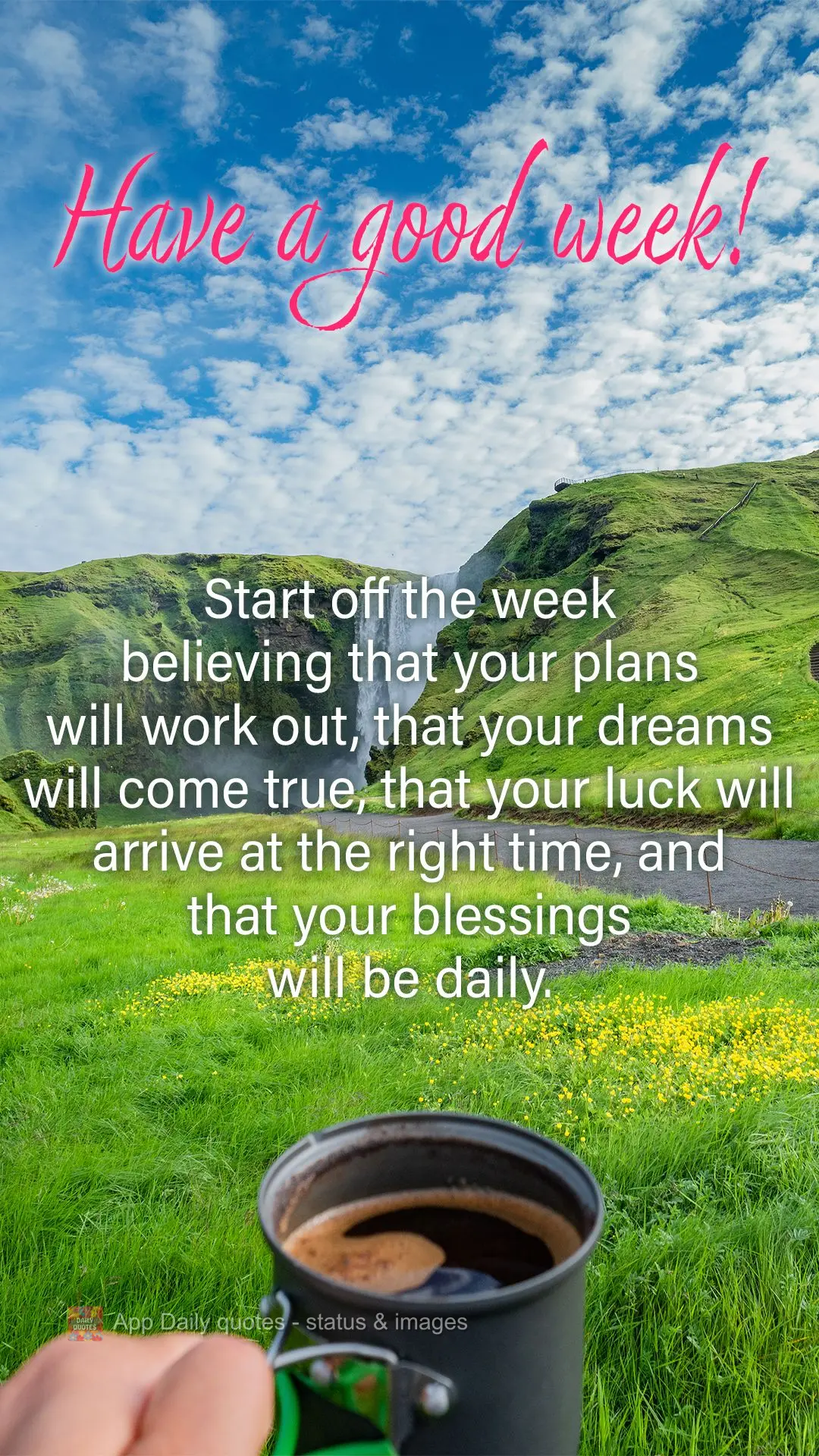 Start off the week believing that your plans will work out, that your dreams will come true, that your luck will arrive at the right time, and that your ...
