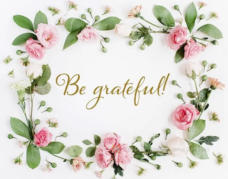 Be grateful!