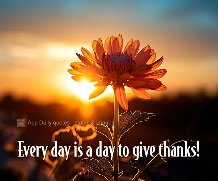 Every day is a day to give thanks!