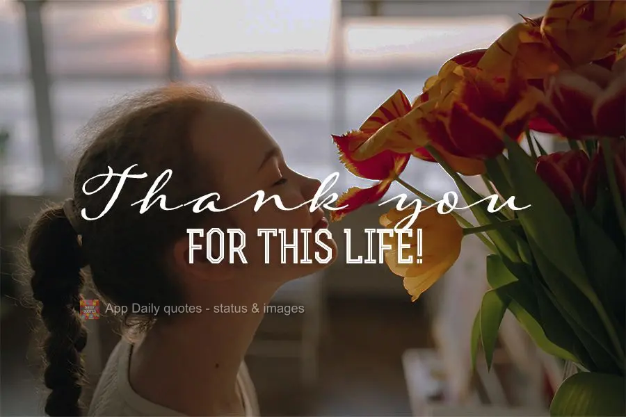 Thank you for this life!