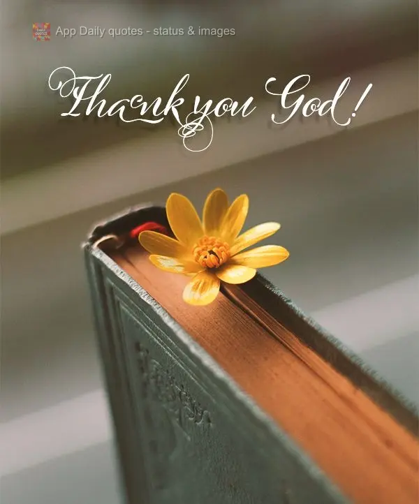 Thank you God!