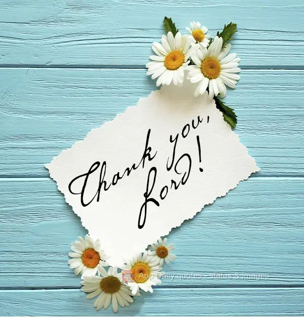 Thank you, Lord!