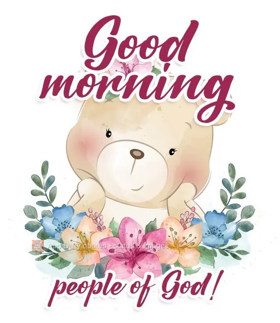 Good morning people of God! 