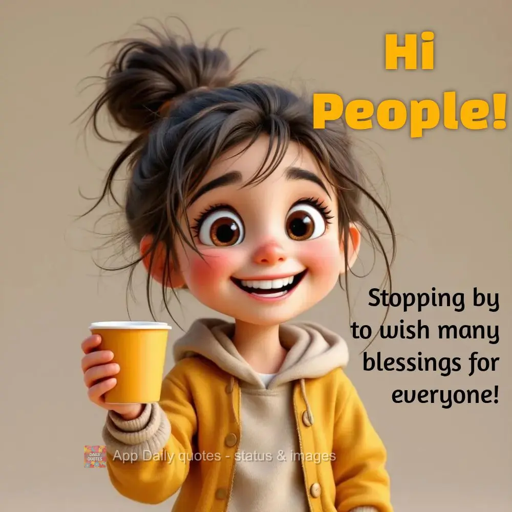 Stopping by to wish many blessings for everyone! Hi People!