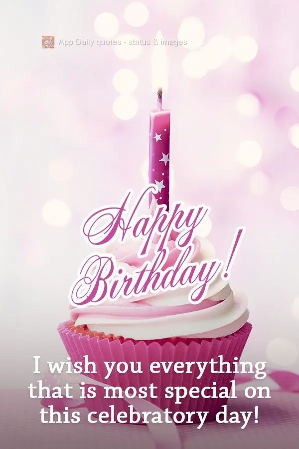 I wish you only the most special things on this celebratory day! Happy Birthday!