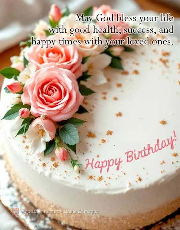 May God bless your life with good health, success, and happy times with your loved ones. Happy Birthday!