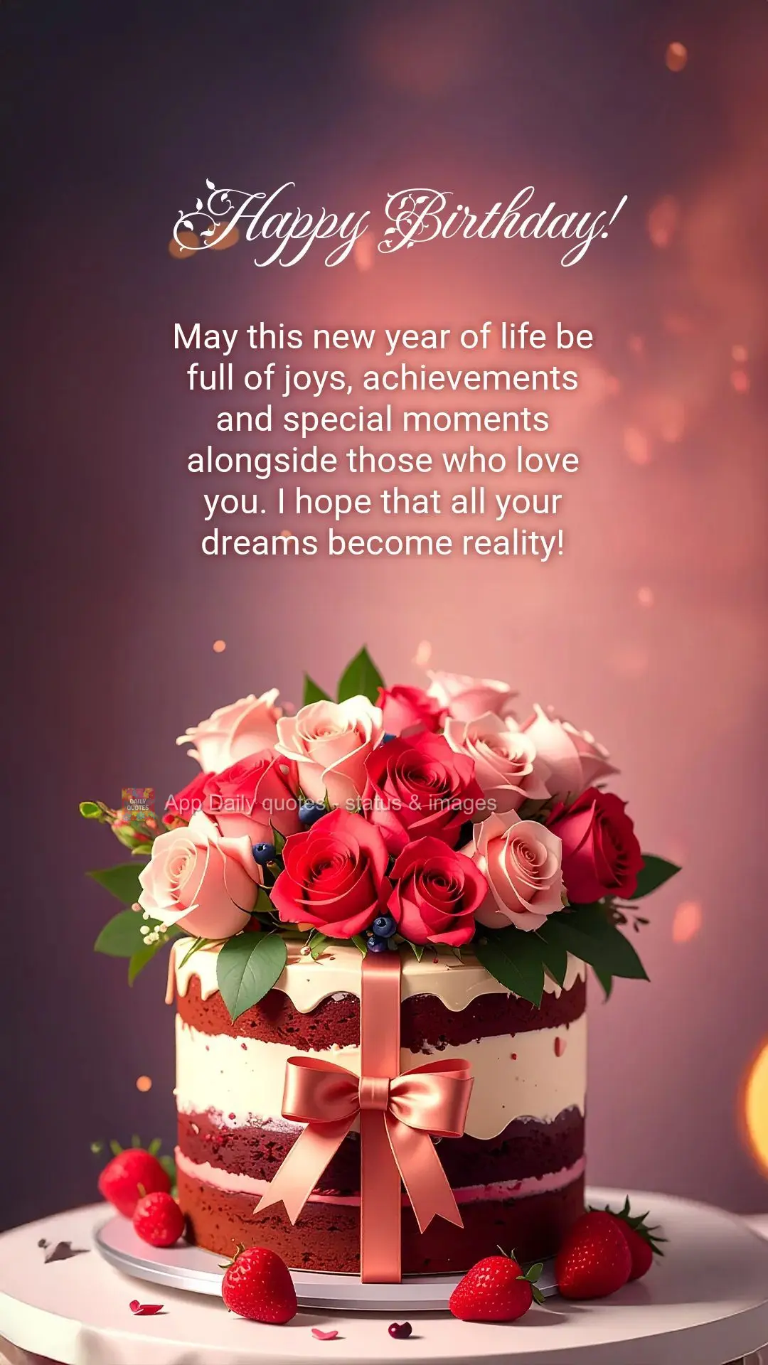 May this new year of life be full of joys, achievements and special moments alongside those who love you. I hope that all your dreams become reality! Hap...