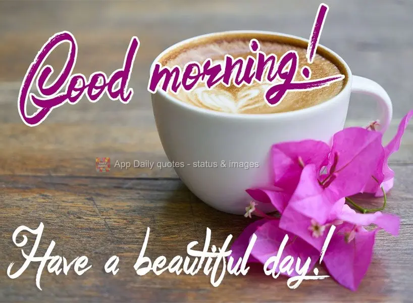 Have a beautiful day! Good morning!