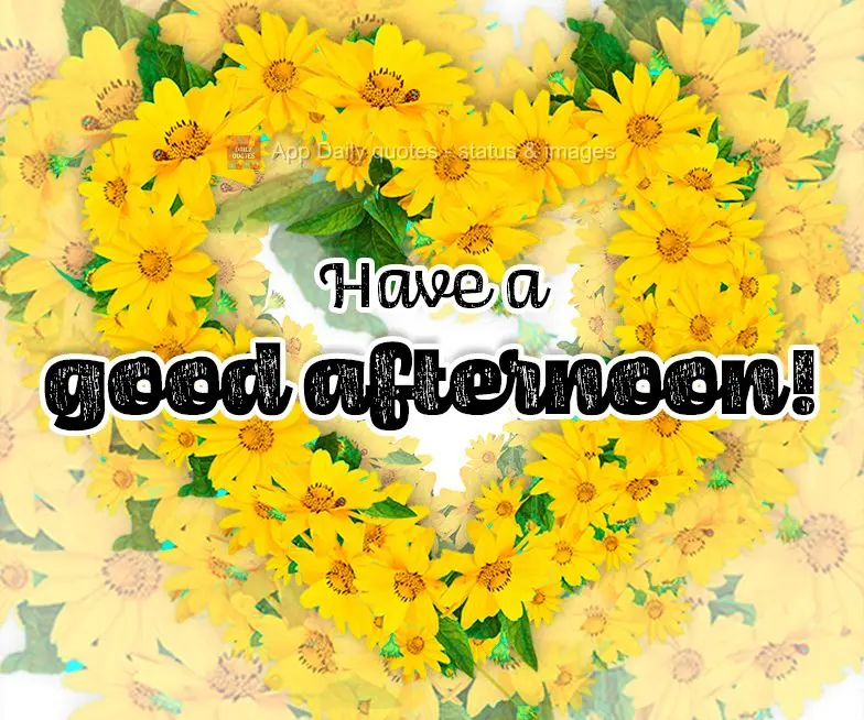 Have a good afternoon!