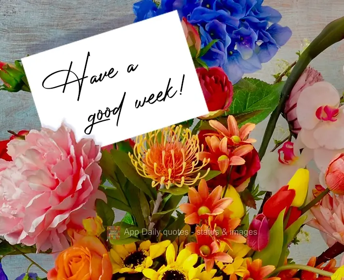 Have a good week!