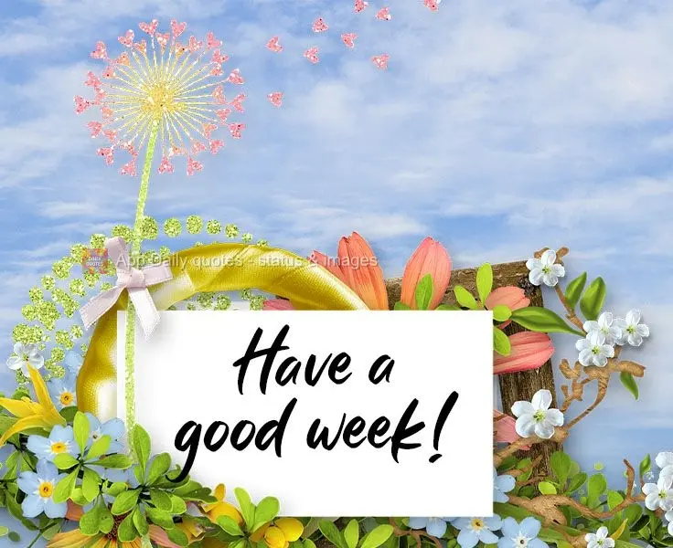 Have a good week! 