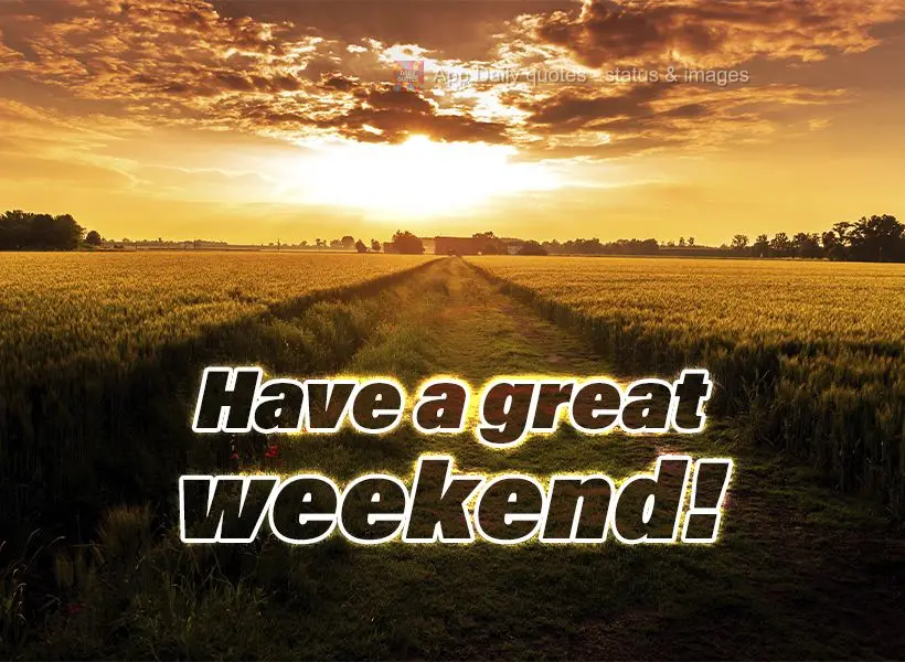Have a great weekend!