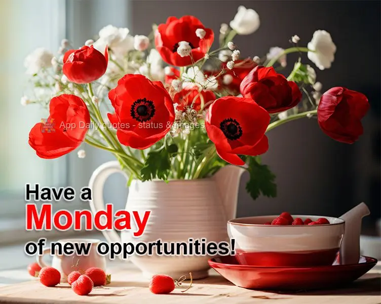 Have a Monday of new opportunities!