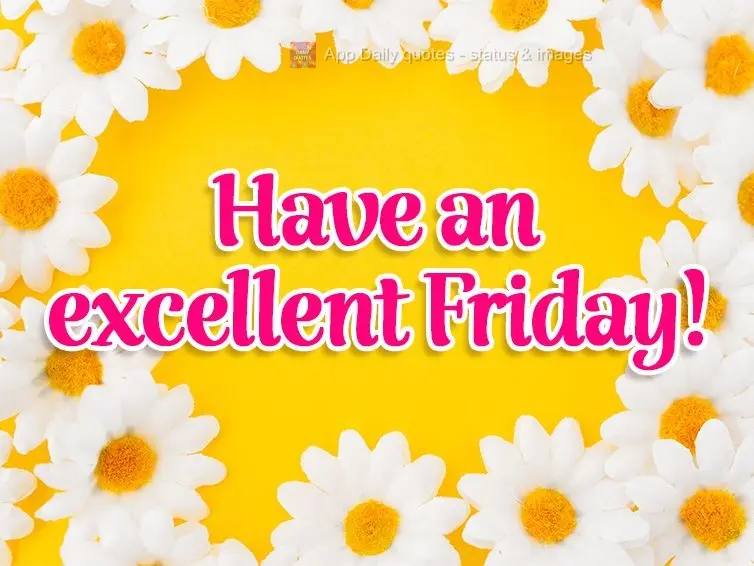 Have an excellent Friday!