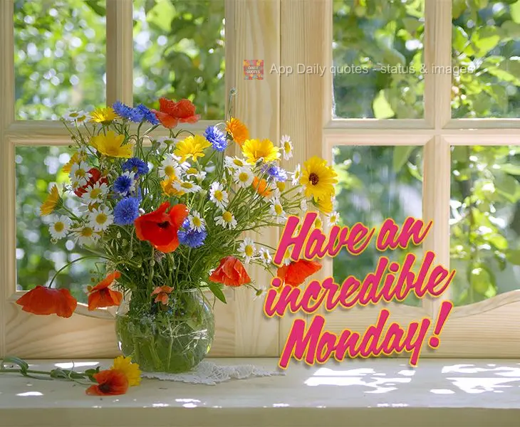 Have an incredible Monday!