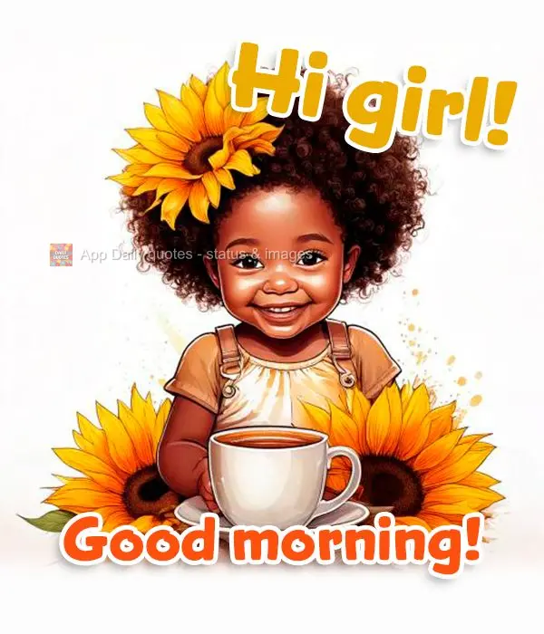 Hi girl! Good morning!