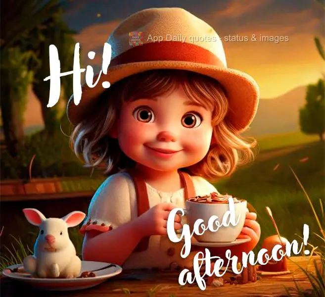 Hi! Good afternoon!