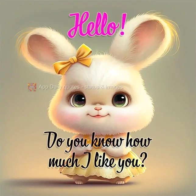 Hello! Did you know that I like you a lot?