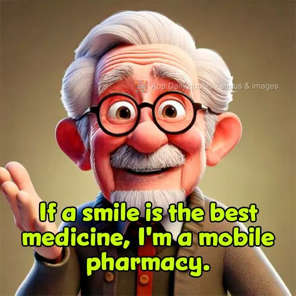 If a smile is the best medicine, I'm a mobile pharmacy.