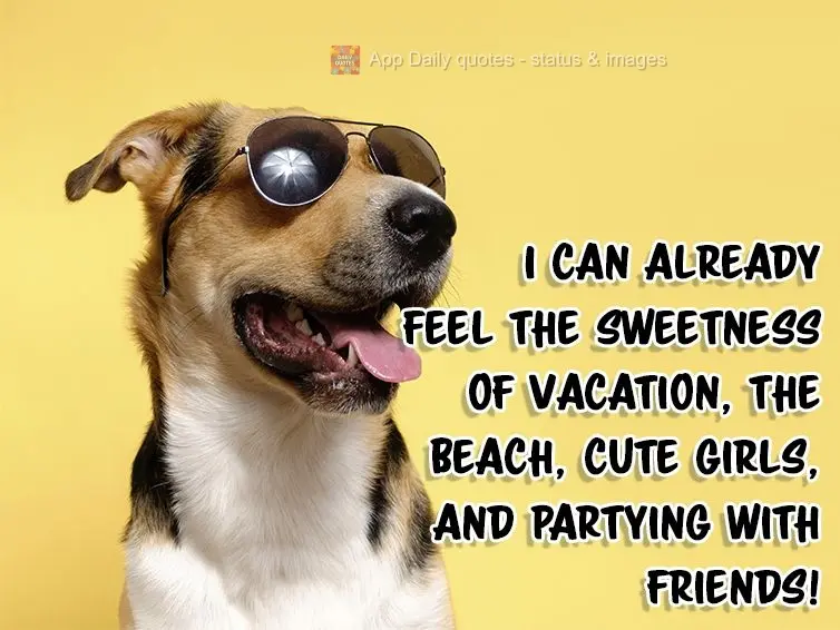 I can already feel the sweetness of vacation, the beach, cute girls, and partying with friends!