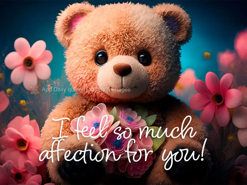 I feel so much affection for you!