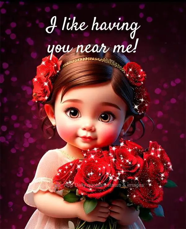 I like having you near me!