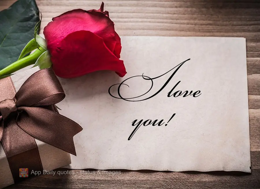 I love you!