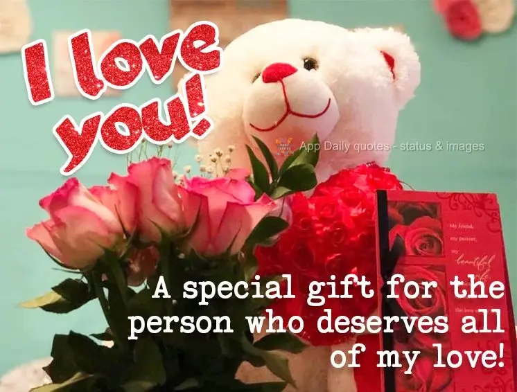 A special gift for the person who deserves all of my love! I love you!
