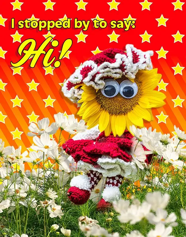 I stopped by to say: Hi!