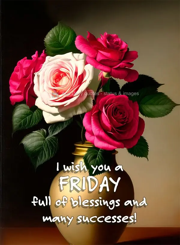I wish you a Friday full of blessings and much success!
