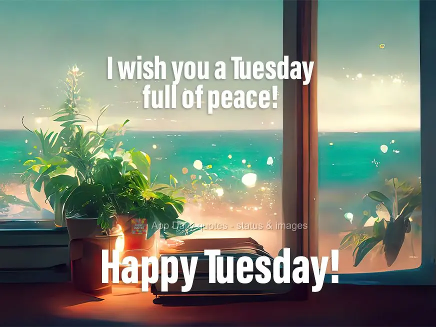 I wish you a Tuesday full of peace! Happy Tuesday!