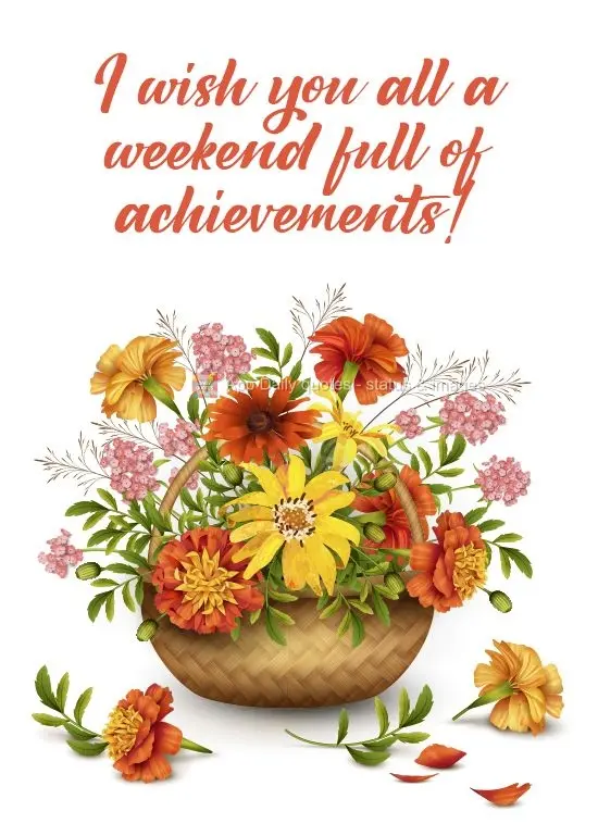 I wish you all a weekend full of achievements! 