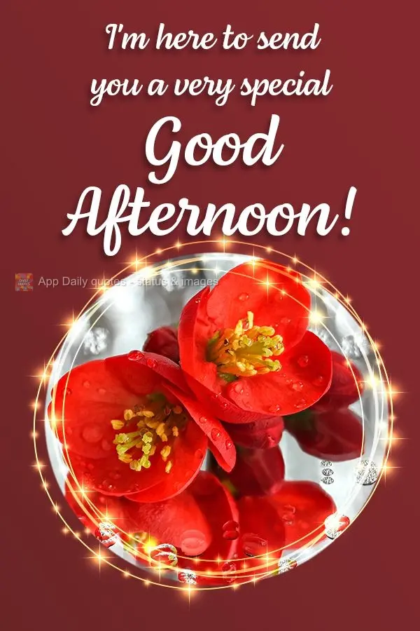 I'm here to send you a very special Good Afternoon!